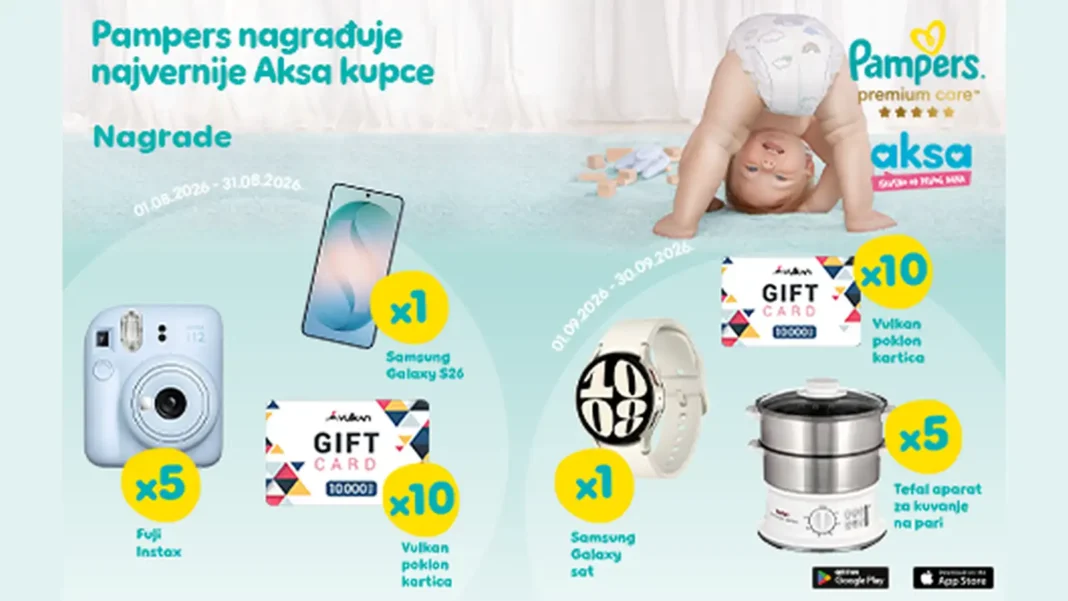 Pamper nagrađuje: Osvoji Samsung nagradu