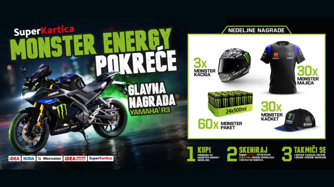 Monster Energy nagradna igra 2026: Monster Energy pokreće! Monster Energy nagradna igra 2026: Monster Energy pokreće!
