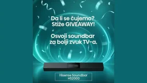 Osvojite Hisense Soundbar HS2000 na Instagramu