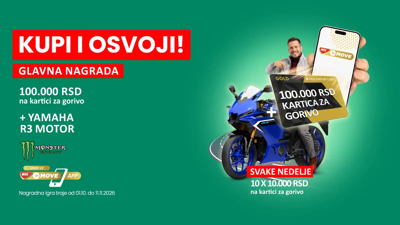 MOL nagradna igra 2026: Kupi i osvoji!